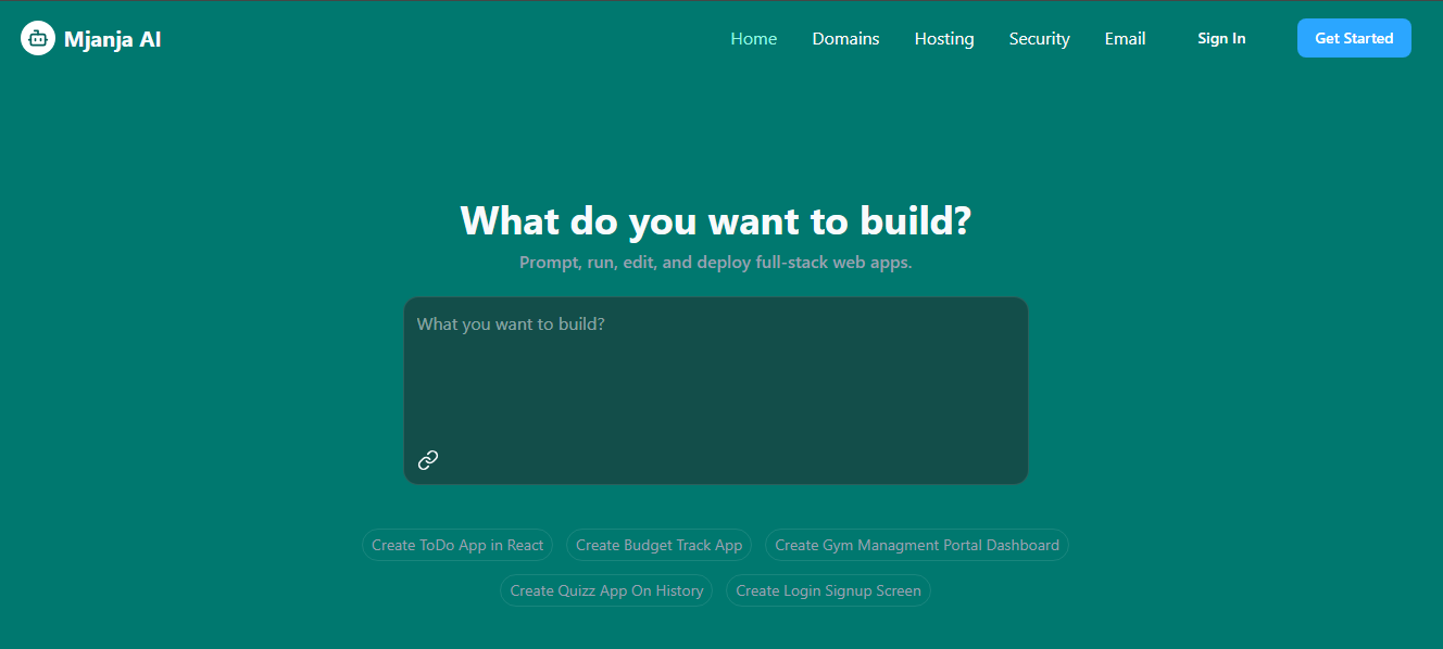 Mjanja AI Website Builder